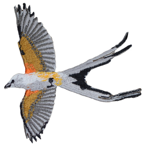 Scissor-Tailed Flycatcher Applique Patch - Kingbird Oklahoma State Bird Badge 3" (Iron on)