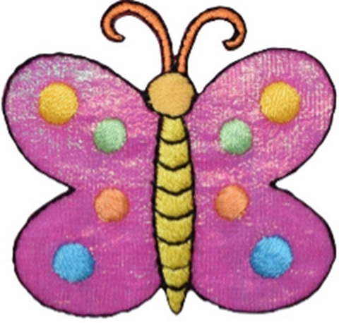 Butterfly Applique Patch - Insect, Antennae, Wings 1-5/16" (Clearance, Iron on)