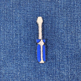 patch of a screwdriver on denim fabric