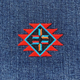 Southwest Design Applique Patch - Embroidered Native American Indian Badge 2-1/8" (Iron On)