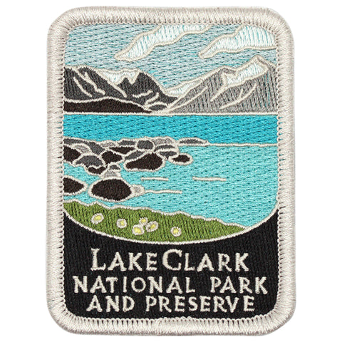 Lake Clark National Park Patch - Preserve, Alaska, AK Badge 3" (Iron on)