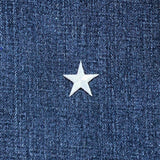 5-Pack White Star Applique Patch - Embroidered Badge 7/8" (Iron On)