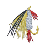 6-Pack Fly Fishing Lure Applique Patch Set - Embroidered Angling Badges (Iron On)