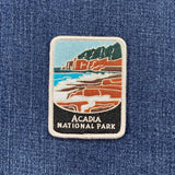 Acadia National Park patch on a denim background