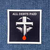 All Debts Paid Magnet - Romans 5:8 Bible Christian Blood of Jesus Christ Cross
