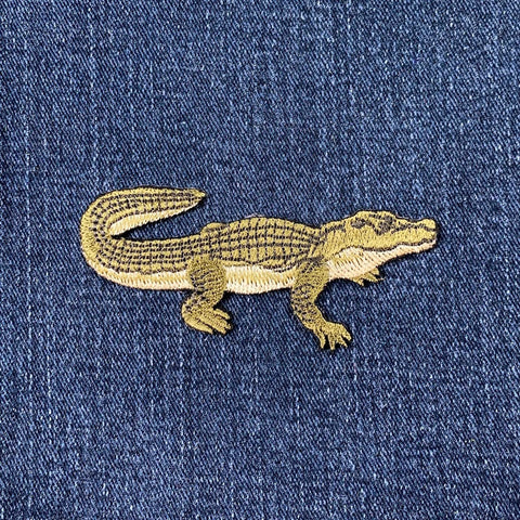 Alligator Applique Patch - Crocodile Embroidered Animal Badge 3.25" (Iron On)