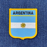 Argentina Patch - Embroidered Flag Shield Badge 2.75" (Iron Or Sew On)