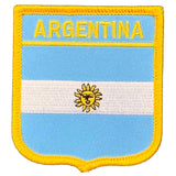 Argentina Patch - Embroidered Flag Shield Badge 2.75" (Iron Or Sew On)