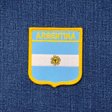 Argentina Patch - Embroidered Flag Shield Badge 2.75" (Iron Or Sew On)
