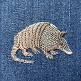 2-Pack Armadillo Applique Patch - Embroidered Animal Badge 2.5" (Iron On)