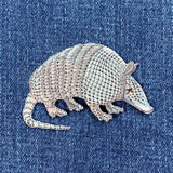 Armadillo Applique Patch - Embroidered Animal Badge Facing Right 2.5" (Iron On)