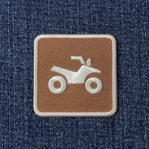ATV Patch - Embroidered Off Road OHV Park Sign Badge 2" (Iron On)