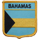 Bahamas Patch - Embroidered West Indies Flag Shield Badge 2.75" (Iron Or Sew On)