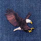 Bald Eagle Applique Patch - Embroidered American Bird Badge 3-7/8" (Iron On)