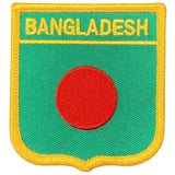 Bangladesh Patch - Embroidered Flag Shield Badge 2.75" (Iron On)