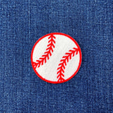 Baseball Applique Patch - Embroidered Sports Ball Badge 2.25" (Iron Or Sew On)