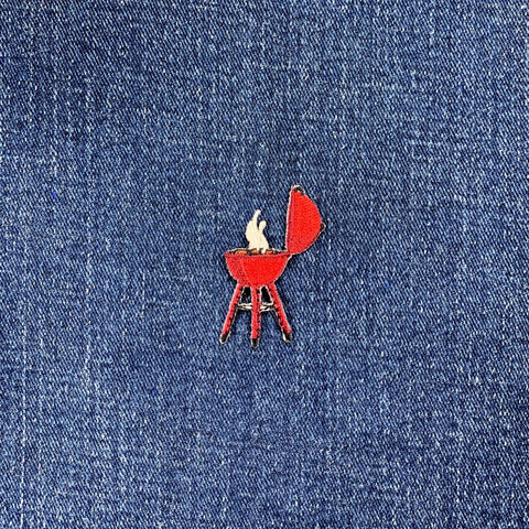 Mini Barbecue Applique Patch - BBQ Grill Food Cook Chef Tailgate Embroidered Badge 1-5/8" (Iron On)