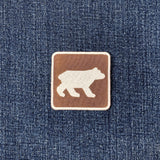 Bear Patch - Embroidered Animal Viewing Area Sign 2" (Iron Or Sew On)