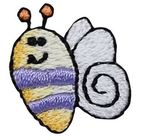 Honey Bee Applique Patch - Bumblebee, Insect, Bug Badge 5/8" (Iron on)