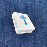Holy Bible Applique Patch -  New Testament Cross Christian Embroidered Badge 3" (Iron Or Sew On)