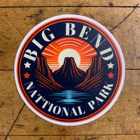 Big Bend National Park Sticker - Texas Hiking Camping Backpacking Nature Vinyl Decal 3"