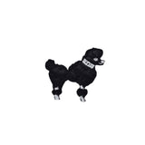 Black Poodle Applique Patch - Embroidered Dog Badge 1-7/8" (Iron On, Right)
