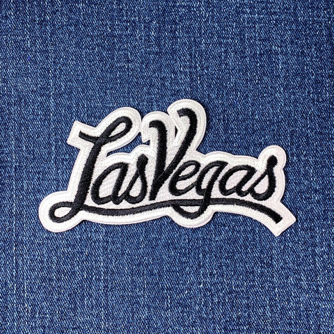 Las Vegas patch on denim fabric