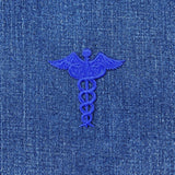 Caduceus Applique Patch Set - Doctor Nurse EMT Paramedic Medical Symbol 2-1/4" (5-Pack, Iron on)