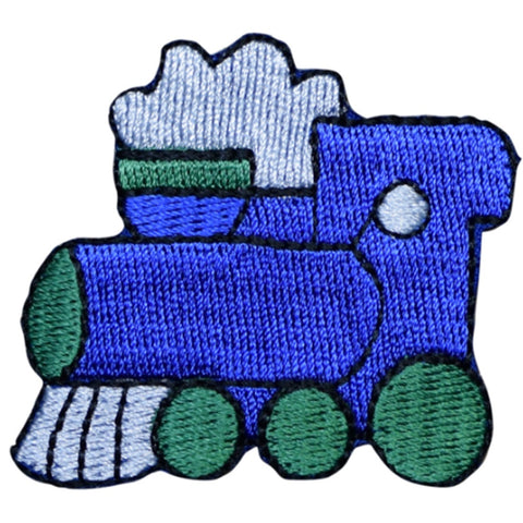 Medium Train Patch Applique - Steam Engine Locomotive Conductor Badge 2" (Iron or Sew On)