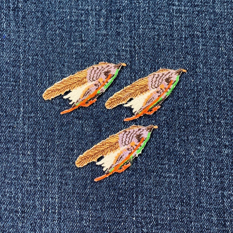3-Pack Fly Fishing Lure Applique Patch - Embroidered Grey Ghost Angling Badge 1-3/4" (Iron On)