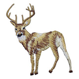 Deer patch with brown and white color pattern on a white background