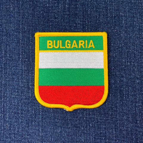 Bulgaria Patch - Embroidered Flag Shield Badge 2.75" (Iron Or Sew On)
