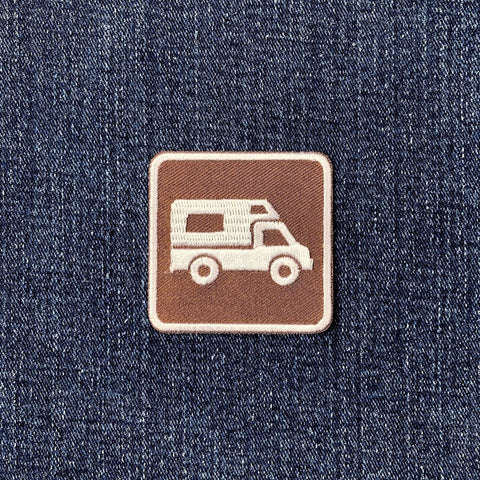 Truck Camper Patch - Embroidered Cabover RV Camping Badge 2" (Iron On)