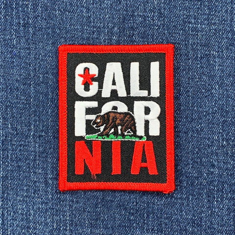 California Patch - Embroidered Flag Theme Badge 3" (Iron on)