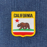 California Patch - Embroidered Flag Shield Badge 2.75" (Iron On)
