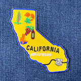 California Map Patch - Embroidered Los Angeles San Francisco Wine Country Redwoods Badge 3-5/8" (Iron Or Sew On)