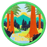 California Redwoods Patch - Embroidered Hiking Badge 3" (Iron Or Sew On)