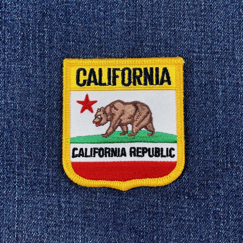 California republic flag shield patch