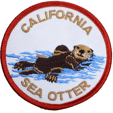 California Patch - CA Sea Otter Monterey Santa Cruz Carmel Big Sur Badge 3" (Iron Or Sew On)