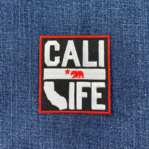 Cali Life California Patch - Embroidered CA Badge 2-15/16" (Iron Or Sew On)