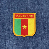 Cameroon Patch - Embroidered Flag Shield Badge 2.75" (Iron Or Sew On)