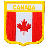 Canada Patch - Embroidered Flag Shield Badge 2.75" (Iron Or Sew On)