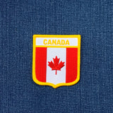 Canada Patch - Embroidered Flag Shield Badge 2.75" (Iron Or Sew On)