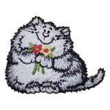 Kitty Cat Applique Patch Set - Flowers Flute Butterfly Kitten (3-Pack, Iron on)