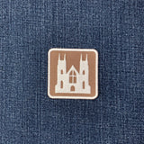 Cathedral Patch - Embroidered Road Sign Historic Point Of Interest Badge 2" (Iron On)