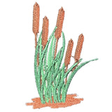 Cattails Applique Patch - Nature Pond Embroidered Badge 2.5" (Iron On)