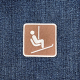 Chairlift Patch - Embroidered Snow Ski Lift Sign Badge 2" (Iron On)