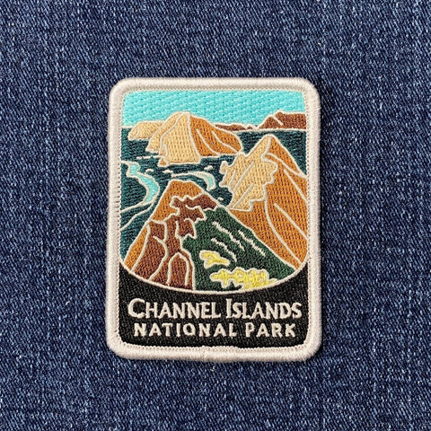 Patch of Channel Islands National Park on a denim background