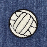 Chenille Volleyball Patch - Embroidered Sports Ball Badge 2.25" (Iron Or Sew On)