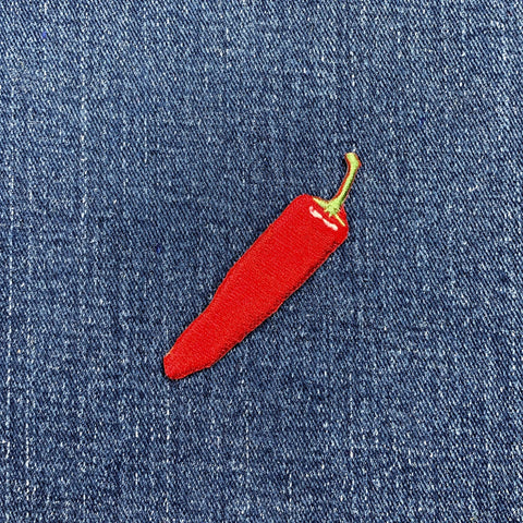 Red Chili Pepper Applique Patch - Embroidered Cooking Badge 2.5" (Iron On)